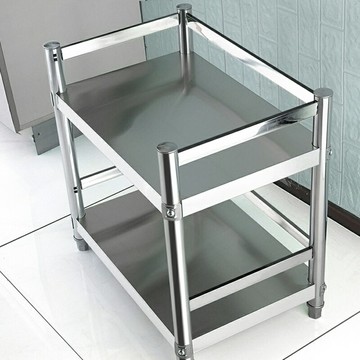 【廚房擴容王】置物架 貨架 收納架 儲物架 微波爐架 不鏽鋼架 二層三層可選 承重穩固 家用廚房陽臺儲物