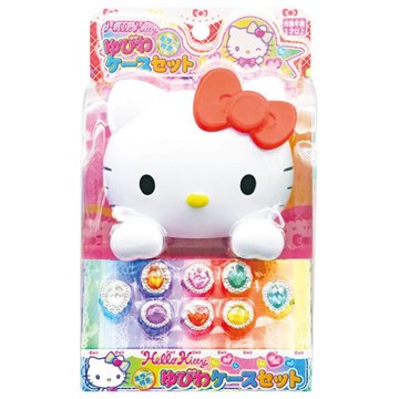 小禮堂 Hello Kitty 鏡子戒指收納盒玩具組