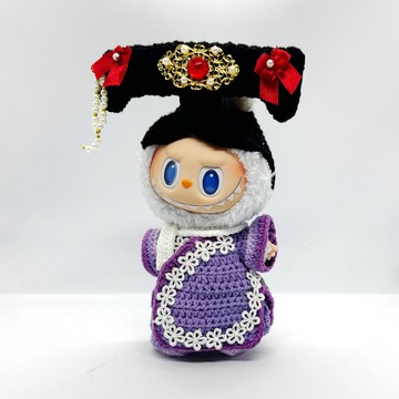 17cm Labubu 清朝格格服裝 , 可自訂顏色. 手工製作娃衣