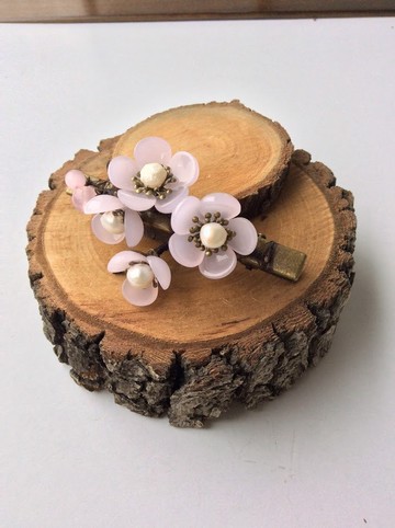 喵手作~一剪梅(髮夾款/粉)