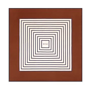 retar 波爾多紅條紋原創桑蠶絲斜紋圍巾披肩大小絲巾方絲真絲復古