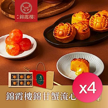 錦霞樓錦甘蟹流心奶黃月餅(效期:2026.10.20) x4盒