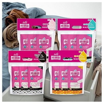 克潮靈~除濕桶補充包(3包)  檜木香／玫瑰香／去霉味／活性炭無香 款式可選