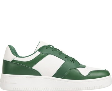 TOMMY JEANS RETRO BASKET 板鞋 平底鞋 時尚運動鞋綠色男款鞋子