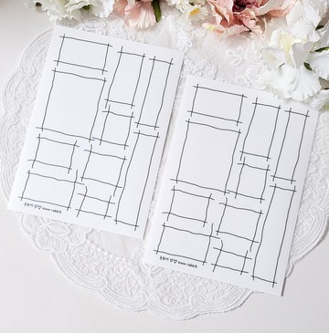 簡約塗鴉相框貼紙