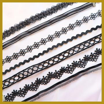 黑色歐美性感蕾絲CHOKER項鏈 哥特式短款頸鏈鎖骨鏈