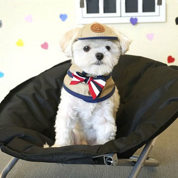 韓國【ParisDog】復古棒球帽狗狗領巾套裝 (寵物服飾 寵物配件)