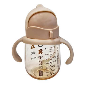 KU.KU Duckbill 酷咕鴨 KUKU PLUS 純真之瞳寬口PPSU訓練杯 210ml  杏色  1個