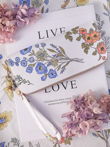 【開運錢包】花繪。布長夾/皮夾/錢包/零錢包