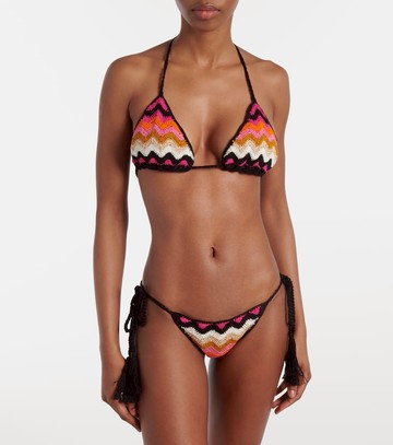 Anna Kosturova Striped cotton bikini bottoms
