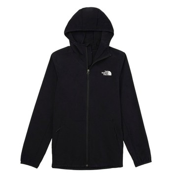 The North Face 男 NEW ZEPHYR WIND 防風防潑水防曬連帽輕薄外套.風衣.夾克.DWR防潑水面料.抗紫外線_7WCY-JK3 黑色
