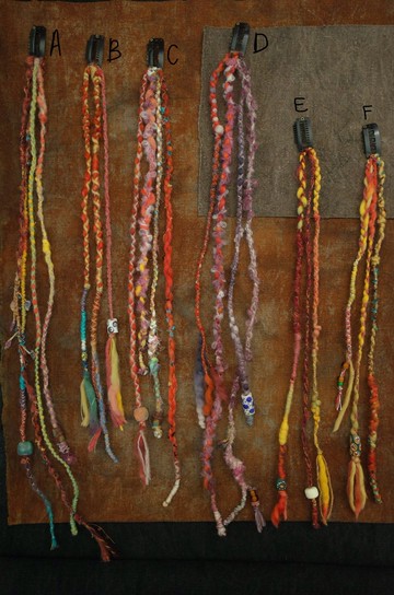 Gypsy hair Clip 穿戴式髒辮 髮夾髮片 (Orange)