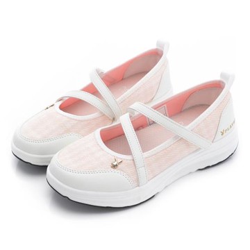 【PLAYBOY】蘇格蘭紋雙帶千層休閒鞋-PY1055白