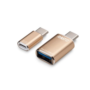 【人氣特價】RASTO RX5 Type C 鋁製轉接頭雙入組