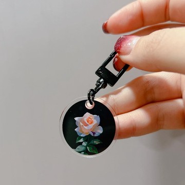 白色玫瑰鑰匙圈 (SooK) vintage