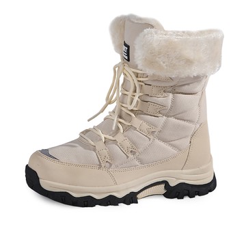 禦寒保暖防潑水中筒雪靴(米)＊an.an【18-9018mi】【現貨+預購】