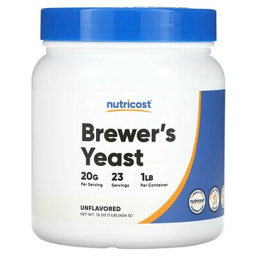 Nutricost, 啤酒酵母，原味，16 盎司（454 克）