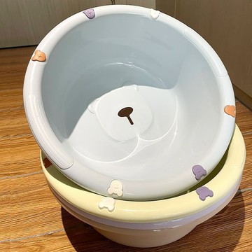✅【🏠學生宿舍洗衣盆】洗臉盆家用臉盆塑料 洗衣盆大號學生 宿舍用加厚耐用 可愛小盆子女生設計 居家必備推薦 台灣出貨