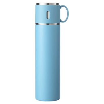 三次方 316不銹鋼手提保溫瓶  1個  580ml  藍色