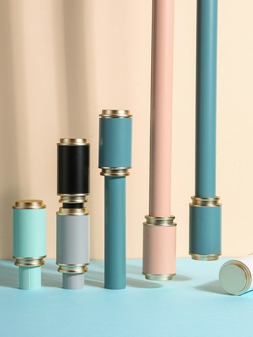 定制加厚鋁材鋁合金羅馬桿窗簾桿子配件全套雙桿單杠掛環堵頭支架