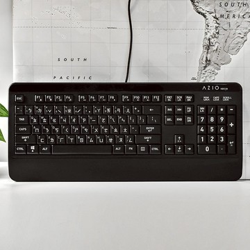 AZIO抗菌可水洗鍵盤(防水鍵盤/可酒精擦拭/注音大字體)