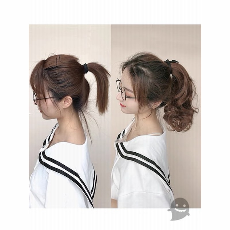 ロングカールバンス バンスクリップ付 ポイントウィッグ ヘアクリップ 原宿 ウィッグ ポニーテール 通販 Lineポイント最大5 0 Get Lineショッピング