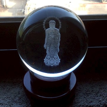 阿彌陀佛如來佛十二生肖八大守護神水晶球擺件祈福保平安玄關酒柜