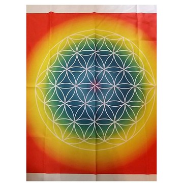 【藥魂】生命之花 女巫魔法 聖壇布 營造祥和神聖的氛圍 祭壇布 儀式用品 壁掛裝飾 神秘的幾何圖 生命之花很有宇宙感