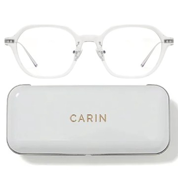 CARIN 方形膠框光學眼鏡 附眼鏡盒 ROY S C4  透明色  145mm
