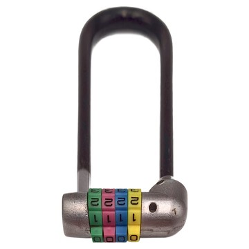 泉友 U型密碼鎖 SC874 13 x 6 x 2.5cm  U型鎖 黑色 + 銀色  1個