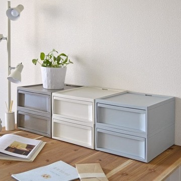 北歐風堆疊抽屜櫃組 M(附輪子一組) 棕色附輪