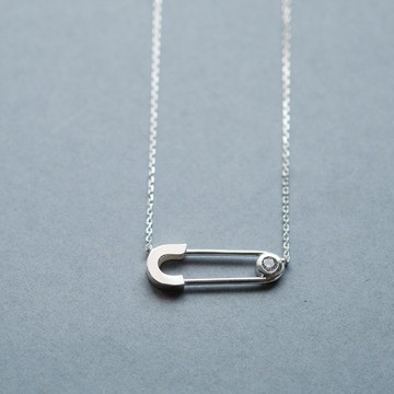 安全別針 項鍊 925銀 男女皆宜