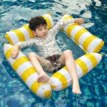 游泳圈浮床兒童充氣浮排躺椅水上漂浮寶寶坐圈海邊玩水裝備
