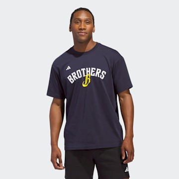 adidas 愛迪達 短袖上衣 男 女 中性款 運動 中信兄弟 亞規 CTBC BROS BB T 藍黑 JL6222