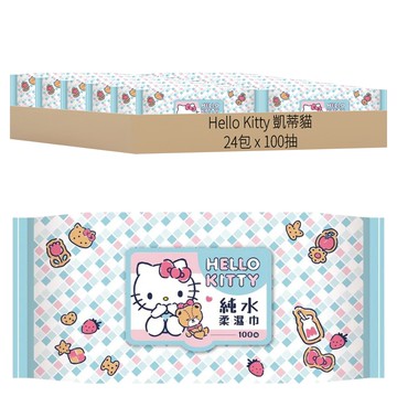 Hello Kitty 凱蒂貓 超純水柔濕巾 加蓋  1入  24包