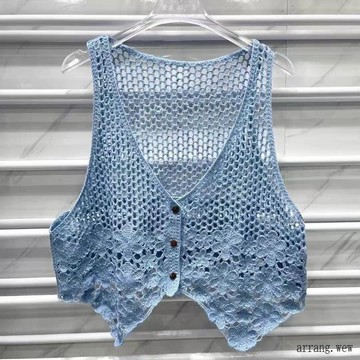 🔥 新品2026夏精緻鏤空小馬甲女春秋新款寬鬆外穿小馬夾百搭上衣