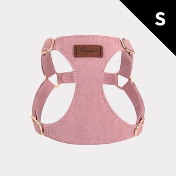 puppytie 珊瑚粉 純色-S 寵物胸背帶+牽繩組 (狗胸背 貓胸背 背心胸背 防暴衝 可調節)