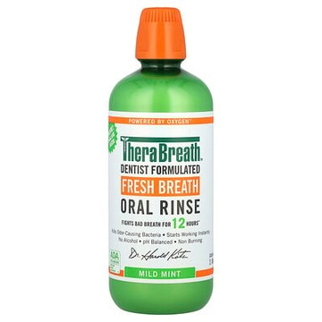TheraBreath, 清新口氣漱口水，淡味薄荷，33.8 液量盎司（1 升）