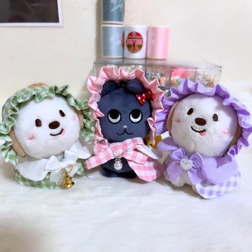 娃娃套裝，多色格子毯子，適用於 10 公分娃娃