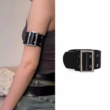 【臺灣有貨】【店鋪熱銷】astute 手臂belt搭配單品皮質皮革臂環手環複古朋克機能拍照