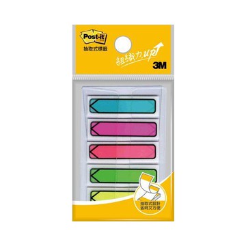 3M 思高牌 Post-it 利貼 684-2 可再貼抽取式箭頭標籤 螢光5色 44x14mm