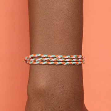 Pura Vida 美國手工 FRIENDSHIP CORD 摯友羈絆綠橘編織衝浪手繩