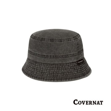 [COVERNAT]25SS 水洗牛津漁夫帽女 韓版休閒帽 男復古帽子（炭灰色）