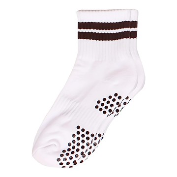 TS運動有氧中線襪  白色 黑色條紋  1雙  均碼(20cm)