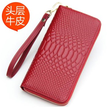 真皮女士錢包長款拉鏈錢夾子女式皮夾子新款銀包多功能錢袋大容量