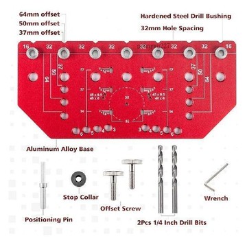 【五金 熱銷】鋁合金鉸鏈開孔定位櫥櫃合頁打孔定位拼板銷孔定位器輔助工具 優選