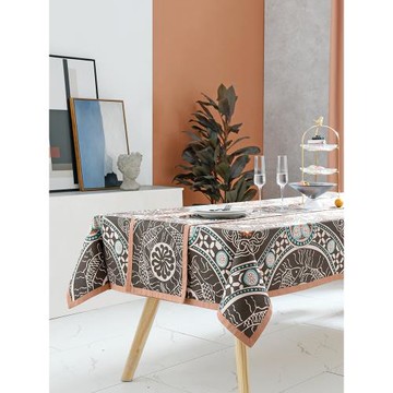 漢尚家居 新中式西域國風餐桌布臺布西餐桌旗茶幾巾蓋布年年有魚