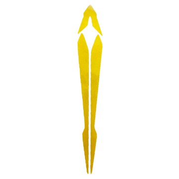 車將 MOTO 車頭V型裝飾反光貼 S SR SL通用  黃色  1個