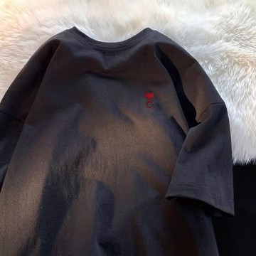 【台灣出貨】100%純棉 大尺碼衣服 日系男裝 潮牌衣服 復古上衣  休闲时尚 韓系衣服 綠 夏天必備 潮牌T恤 短袖t