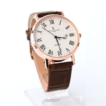 范倫鐵諾˙古柏 羅馬數字皮革錶 正品原廠公司貨 柒彩年代【NEV32】單支售價